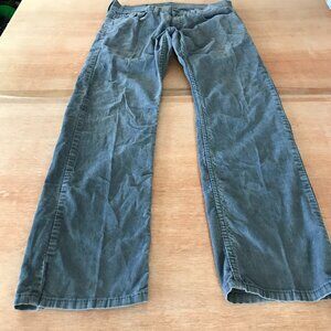 Levi's 514 Slim Straight Jeans Men 32x30 Gray Corduroy Low Rise Stretch Preppy